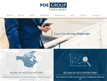 Tablet Screenshot of poegroupadvisors.com